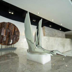 Home Decoration Modern Art Animal Shape Ornaments Metal Craft Abstract Bird Sculptures -MP-I0002