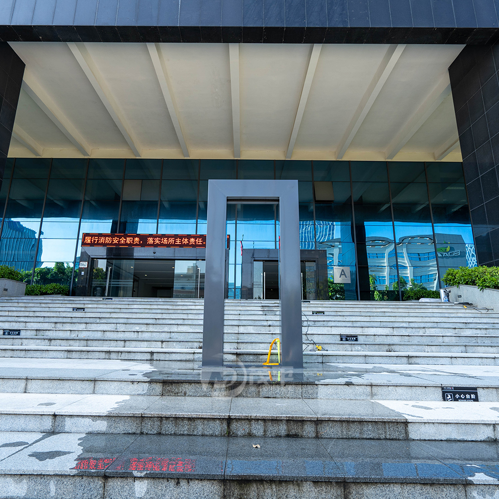 Outdoor Stainless Steel Sculpture Door Shape Water Fountain Sculpture MP-O0014