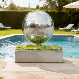 Sphere fountain sculpture