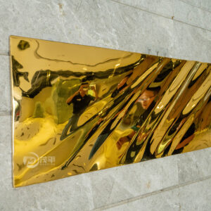 New Display Wall Decor Gold House Wall Decoration Stainless Steel Sculpture MP-W0008
