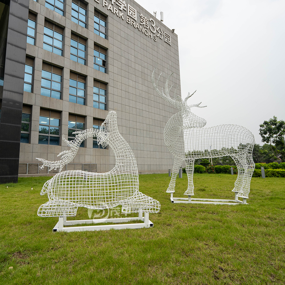 Garden Metal Cast Iron Wire Deer Sculptures MP-O0010