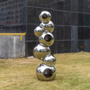 Outdoor 304 316 Stainless Steel Hollow Ball Sculpture Garden Decoration MP-O0017