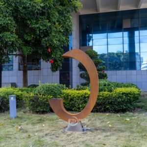 Garden Decoration Metal Modern Abstract Corten Stainless Steel Fountain Sculpture MP-O0022