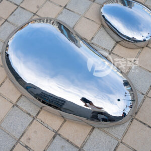 Garden Decoration Metal Modern Stainless Steel stone Sculpture For Sale MP-O0040