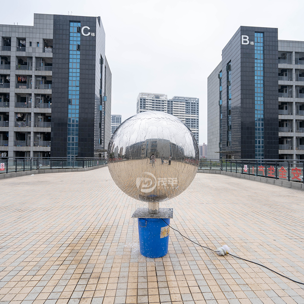 Outdoor garden decoration water feature water stainless steel ball sphere  fountain MP-B0006