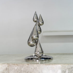 Indoor Stainless Steel Water Drop Sculpture Ornaments Desk Decoration Metal Craft Sculpture Customized MP-I0013