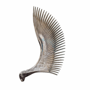 Abstract Garden Large Metal Statue Stainless Steel Art Angel Wings Sculpture Outdoor Landscape MP-O0057