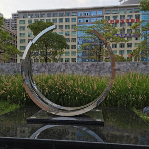 Stainless Steel C Abstract Handmade Welded Metal  Art  Sculpture Water Feature MP-O0065