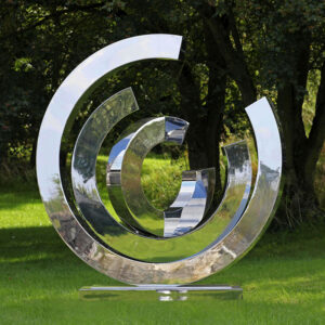 Outdoor landscape  stainless steel abstract sculpture park palza decoration MP-O0073