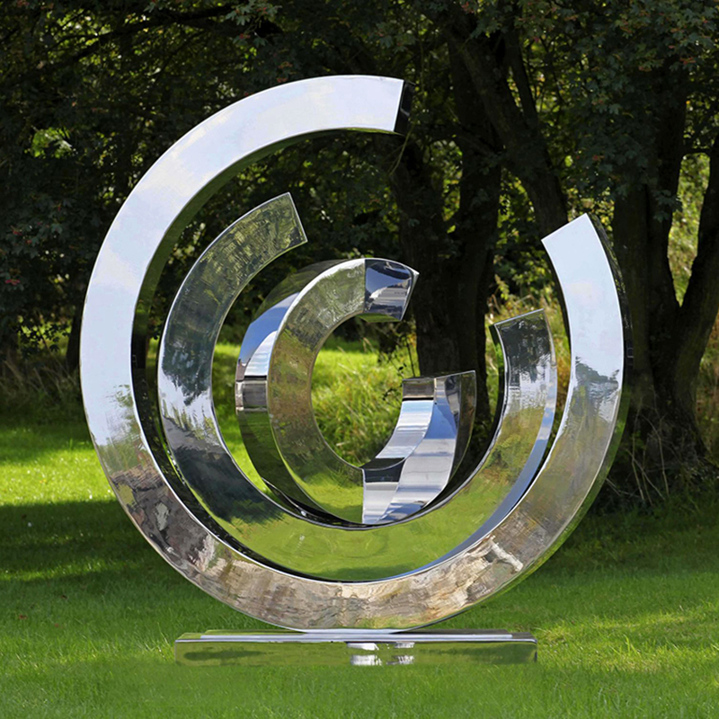 Outdoor landscape  stainless steel abstract sculpture park palza decoration MP-O0073