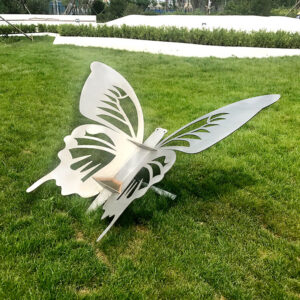 Urban Decoration Stainless Steel Butterfly Sculpture Garden Decoration MP-O0076