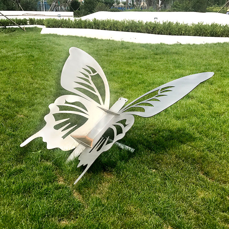 Urban Decoration Stainless Steel Butterfly Sculpture Garden Decoration MP-O0076