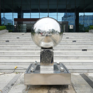 Outdoor indoor ball shape stainless steel  water fountain  ball  sculpture MP-B0010