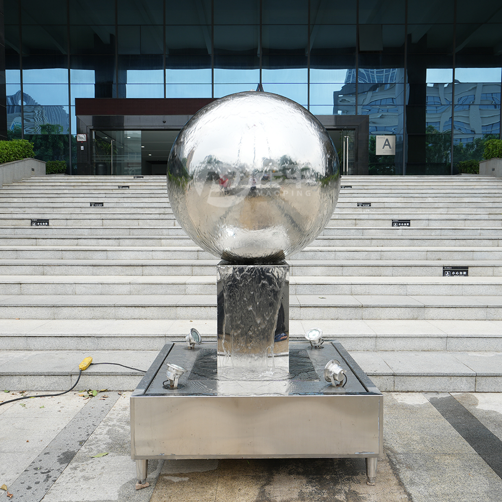 Outdoor indoor ball shape stainless steel  water fountain  ball  sculpture MP-B0010