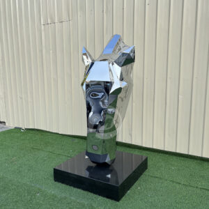 Indoor Art Decoration Horse Head Sculpture Abstract Stainless Steel Sculpture MP-I0032