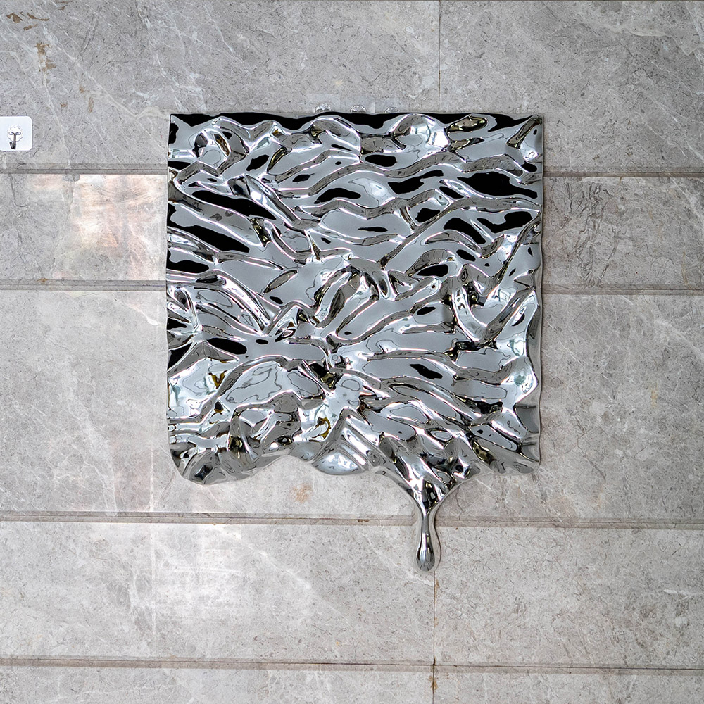Hotel wallboard abstract water wave wall sculpture modern indoor decor MP-W0010