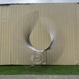 Outdoor large abstract sculpture stainless steel wing sculpture MP-O0088