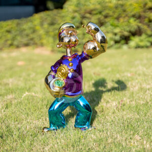 Metal Art  Custom Desk Decoration Cartoon  Fiberglass Popeye Sculpture  Home Decoration MP-I0035