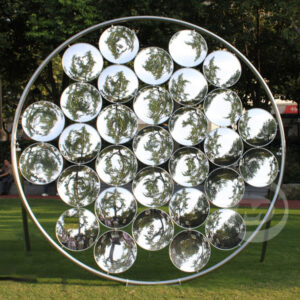 Metal art  circle  sky mirror stainless steel sculpture for garden outdoor decoration MP-O0129