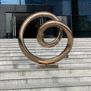 Metal Art OutdoorStainless Steel Twisted Circle Sculpture Garden Installation Sculpture Decoration MP-O0113