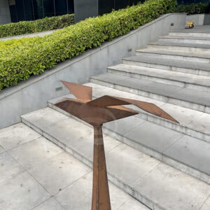 Outdoor metal art decor garden corten steel bird sculpture decoration MP-O0139