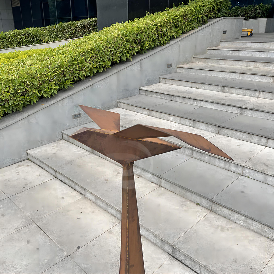 Outdoor metal art decor garden corten steel bird sculpture decoration MP-O0139