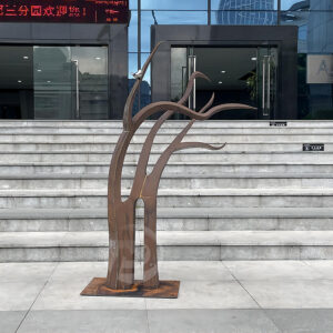 Metal Art Corten Steel Tree Sculpture Garden Sculpture Decoration MP-O0138