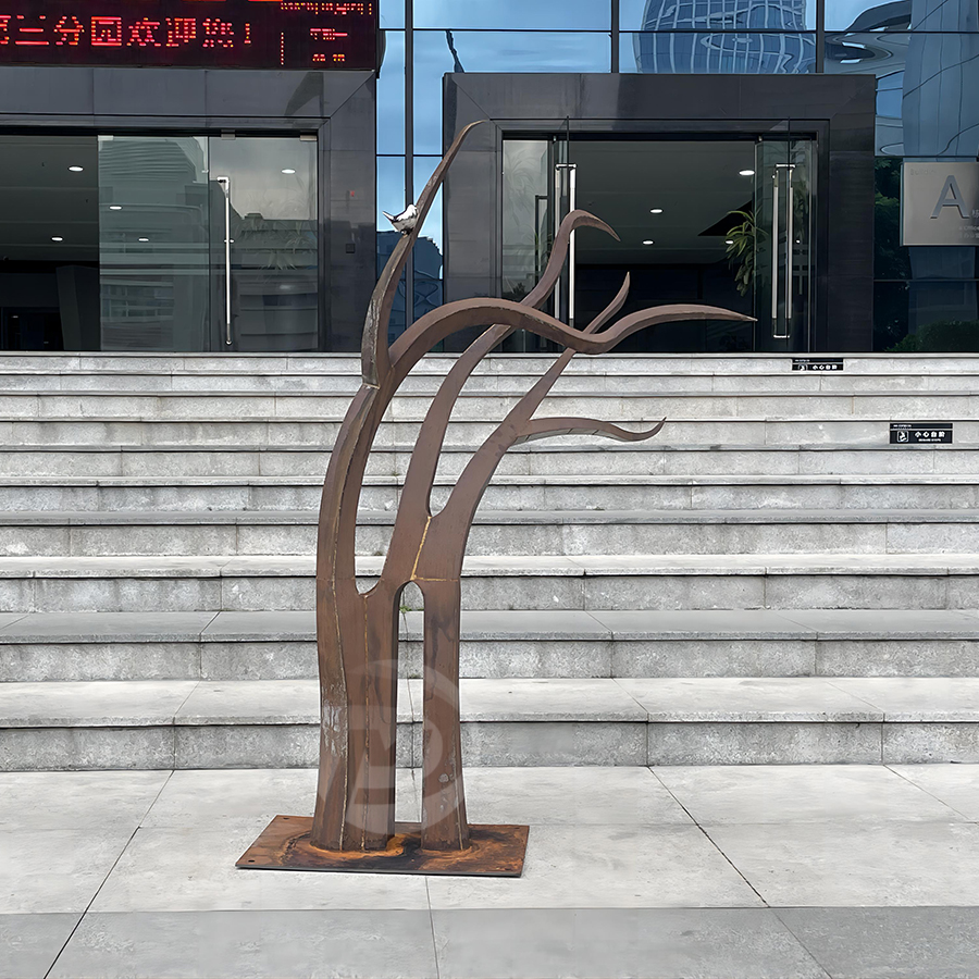 Metal Art Corten Steel Tree Sculpture Garden Sculpture Decoration MP-O0138