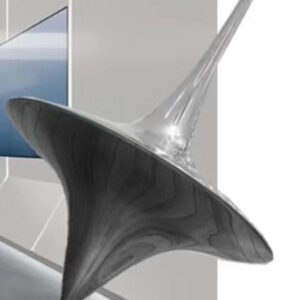 Stainless Steel Sculpture Outdoor Spinning Top Sculpture Deocration Indoor Ornament MP-O0141