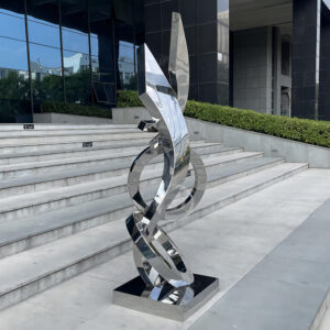 Modern Abstract Large Metal Art Sculpture Outdoor Park Stainless Steel Sculpture Decoration MP-O0155