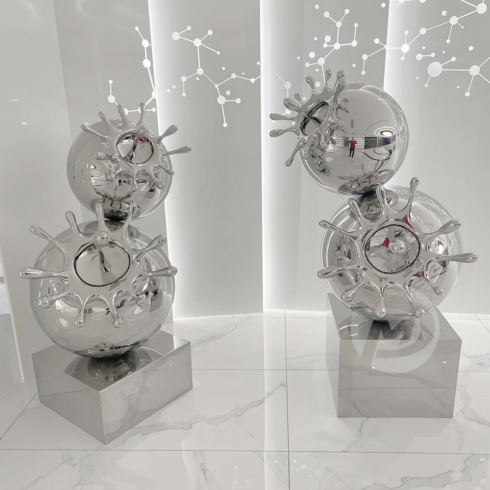 Modern Art SplatBall Sculpture Decoration Indoor Stainless Steel Sculpture Ornaments MP-I0043