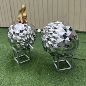 Outdoor decoration stainless steel acorn sculpture MP-O0162