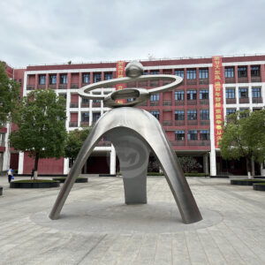 Large stainless steel school sculpture square decoration landscape  MP-O0161