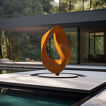 corten steel sculpture