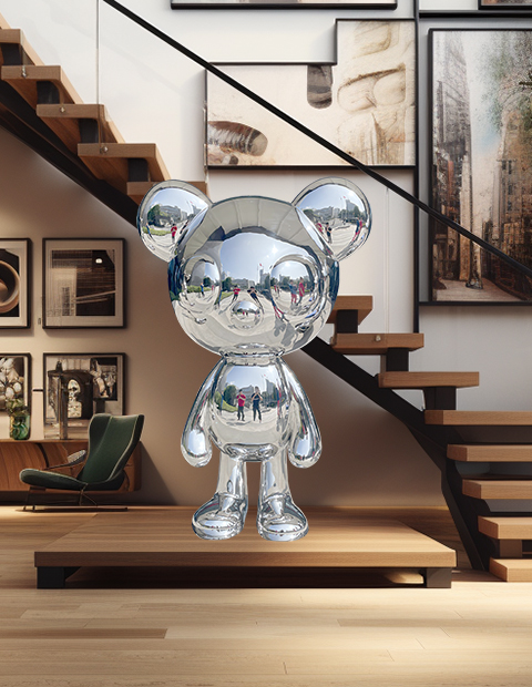 cartoon bear sculpture