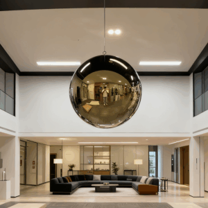 90 cm Stainless Steel Golden Ball Sculpture | Luxury Mirror Polished Metal Artwork for Modern Interiors