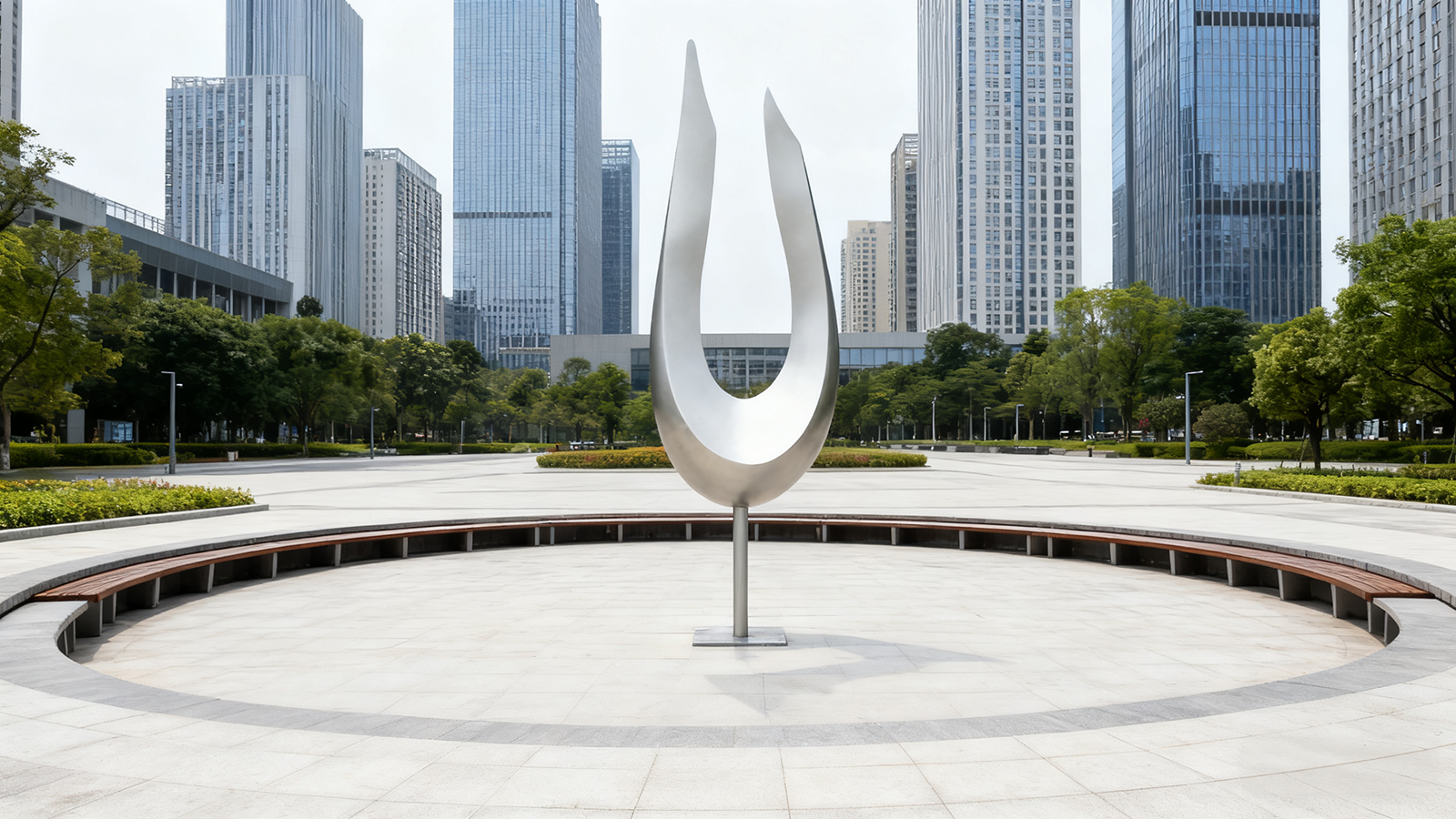 Abstract U-Shaped Landscape Art M