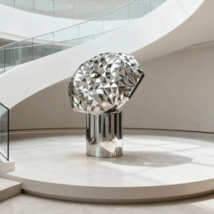 Steel diamond sculpture 5