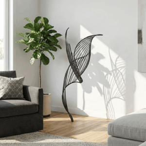 Abstract Stainless Steel Ribbon Sculpture for Interior Decor | Modern Metal Art Installation