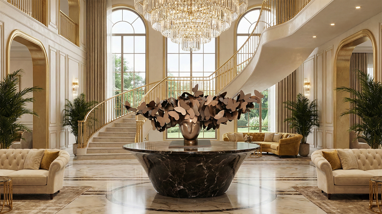 Butterfly Head Sculpture for Interior Décor 2