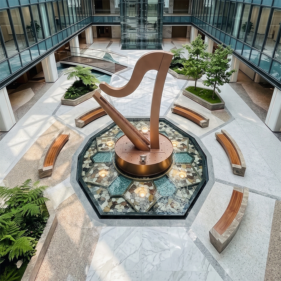 harp fountain 3